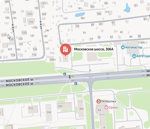 карта салона на Московкоском шоссе